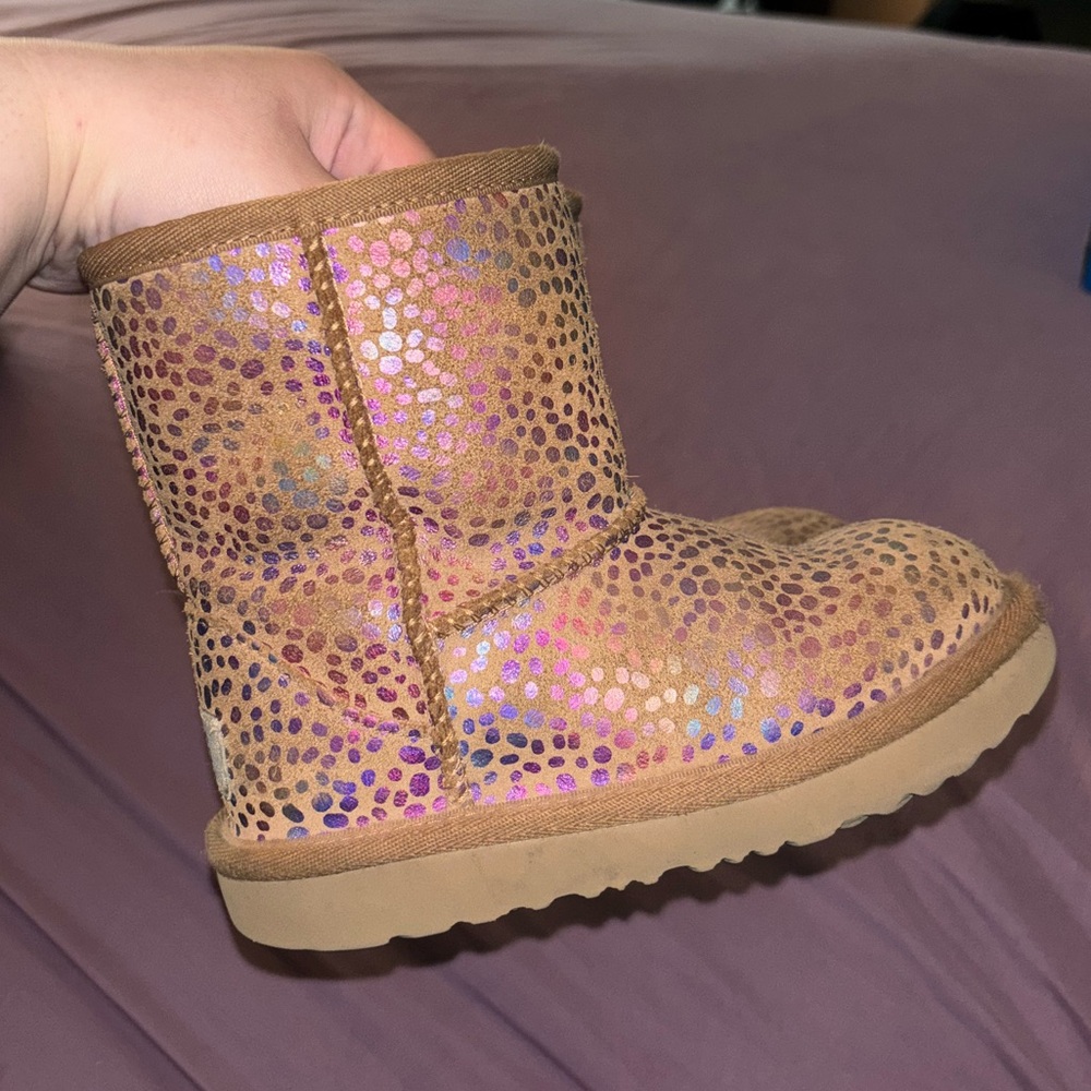 UGG Shimmering Pink and Brown Boots
